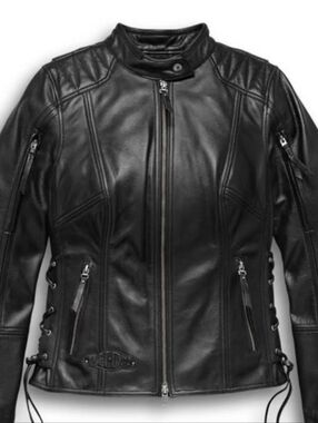 Harley-Davidson Black Women's Leather Moto Jacket